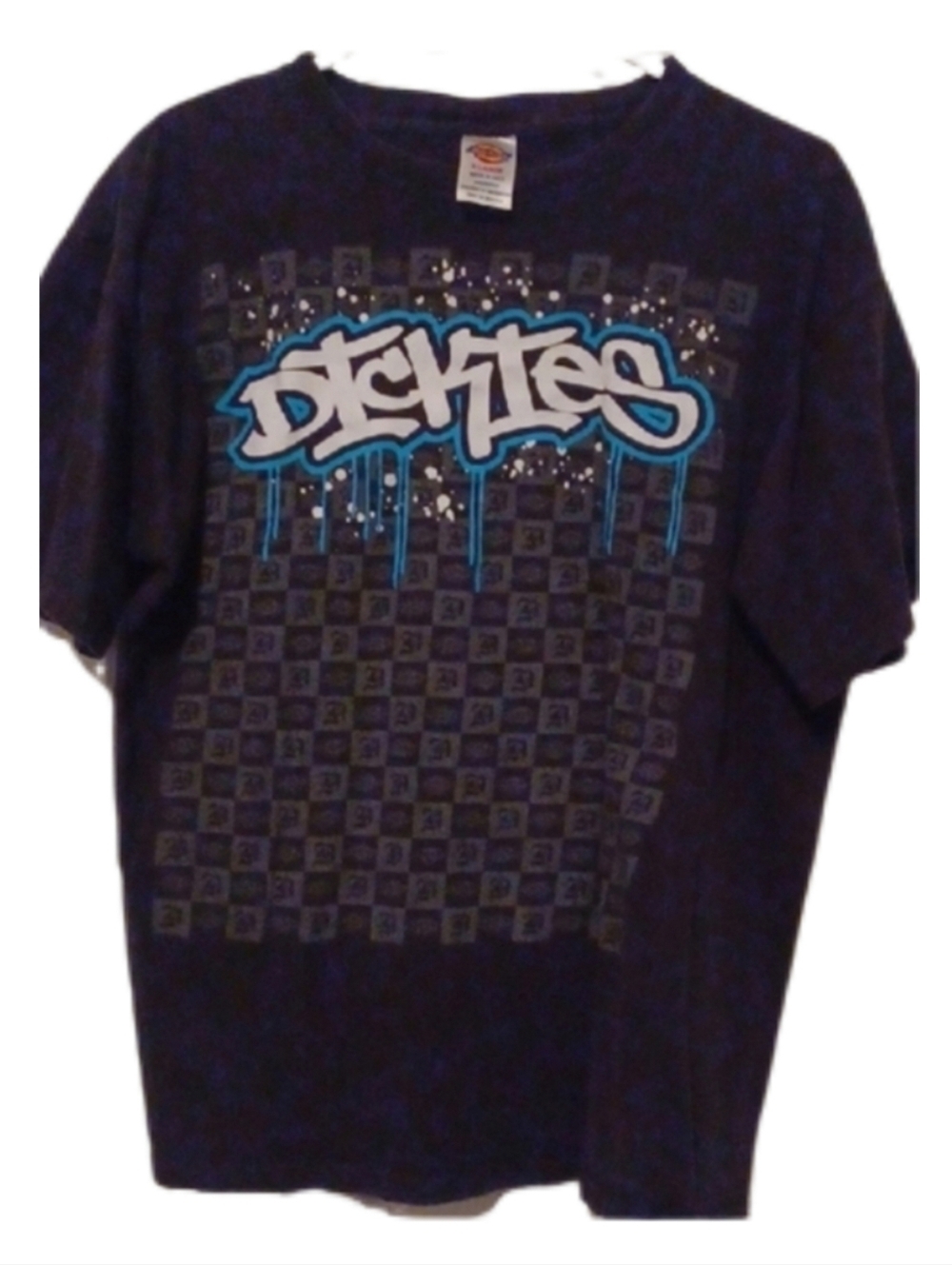 -- Dickies Men's Navy Graphic Tee - Blue Logo Size XLarge Casual